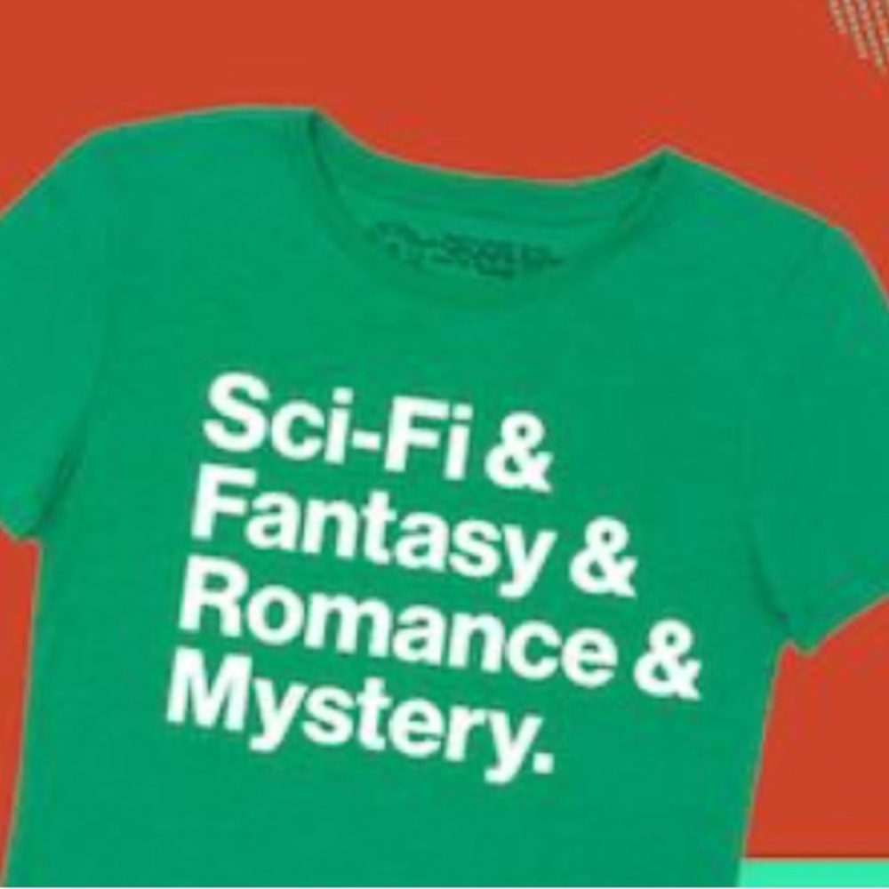 Out of Print Green Sci-Fi & Fantasy Tee